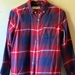 Boys Abercrombie flannel button shirt